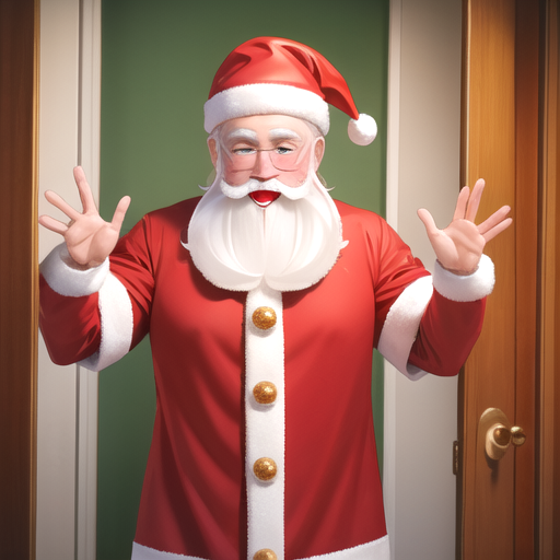 ヒゲが立派なサンタおじさん