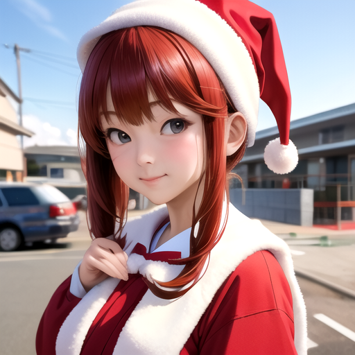 まだ幼いように見えるのにサンタさんのお仕事をしている女