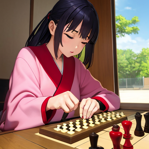 ボードゲームで遊んでいる女の子
