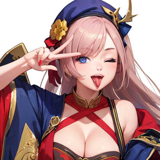 てへぺろピースしている美少女