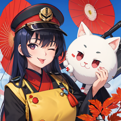 こっちにあっかんべーしているカッコイイ服の美少女