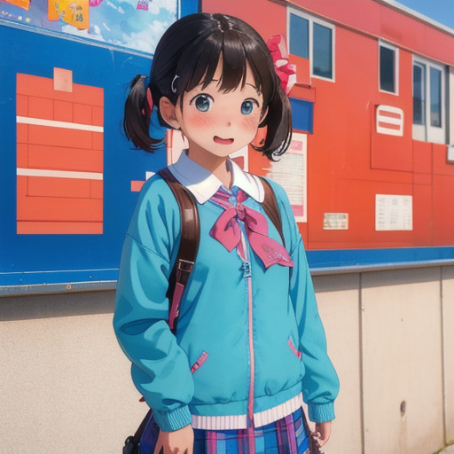 ちょっと照れながら待ち人と外であっているJS